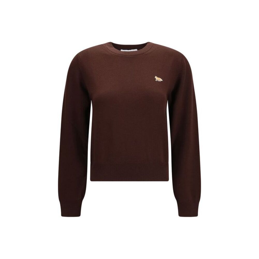 Maison Kitsuné Brown Wool Oves Aries Women's Sweatshirt